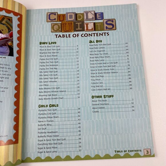 Cuddle Quilts for Little Girls & Boys LA Debbie Mumm 50 Fast & Fun Projects DIY - Picture 4 of 7